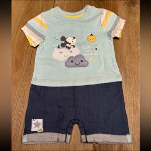 Disney Baby Light Blue and Yellow Outfit
